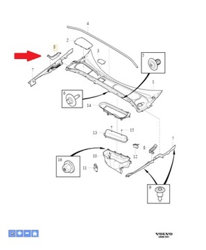 Pianka podszybia Volvo OE 32244407 PRAWA