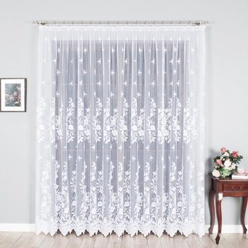 ЖАККАРДОВАЯ ШТОРА ПО МЕТРАМ С ЦВЕТАМИ, ВЫСОТА 250 СМ