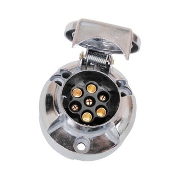 GNIAZDO metalowe ALU 7PIN 12V AUTO HAK wtyk SUPER