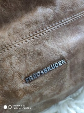 FredsBruder prosta torebka brązowa skóra naturalna