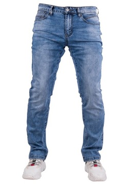 Spodnie męskie niebieskie JEANSOWE klasyczne DURAB r.35