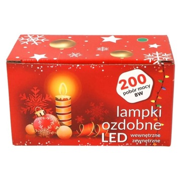 LAMPKI CHOINKOWE MOCNE 200 LED RÓŻOWY PROGRAMATOR