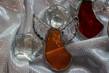 Ангелочки из витражей Тиффани НАБОР из 5 шт. красочный