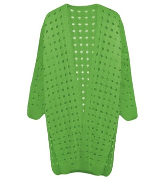 sweter ażurowy kardigan MARTINII L - 3XL zielony