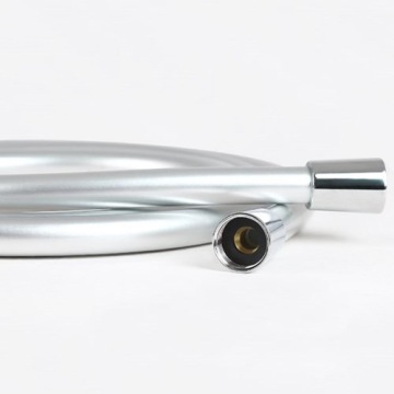 СИЛИКОНОВЫЙ ШЛАНГ ДЛЯ ДУША СЕРЕБРИСТО-СЕРЫЙ ГЛАДКИЙ ПВХ 360° РЕЗИНА 150 СМ