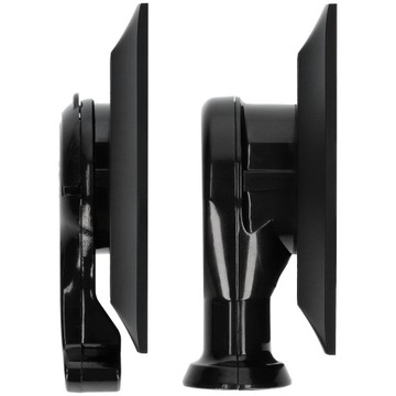 Вилка плоская угловая с ушком и заземлением, Uni-Schuko 16А, черная