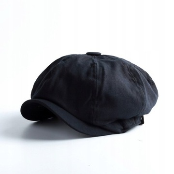Retro brytyjska czapka gazeciarza gatsby czarny XL