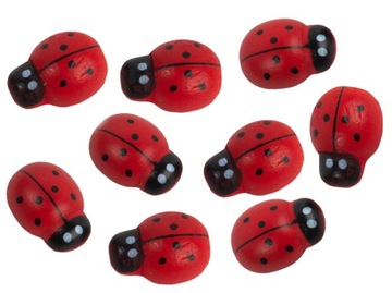 BIEDRONKI DREWNIANE NA PRZYLEPCU 24 SZT. MINI