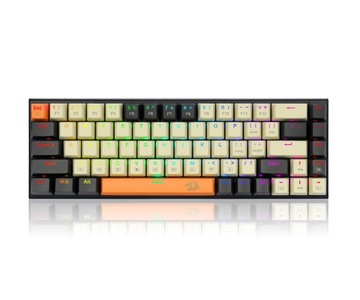 Klawiatura mechaniczna gamingowa Redragon Ryze RGB USB Czarno-beżowa