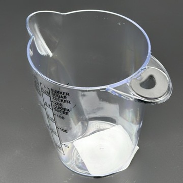 MIARKA NA PROSZEK POJEMNIK Z MIARKĄ 0,25L CUKIER MĄKA WODA KARMA