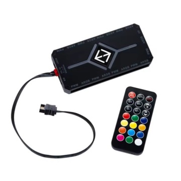 Контроллер скорости 9 x PWM ARGB контроллер для вентиляторов + пульт дистанционного управления