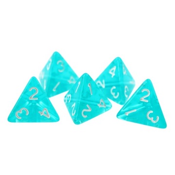 НАБОР ИЗ 10 КУБИКОВ ДЛЯ РПГ D4, ЧЕТЫРЕХГРАННЫЕ КУБИКИ WINTER GUARDIAN