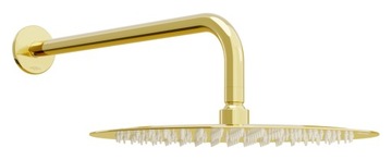 MEXEN DESZCZOWNICA SLIM OKRĄGŁA 25 cm RAMIĘ ZŁOTA