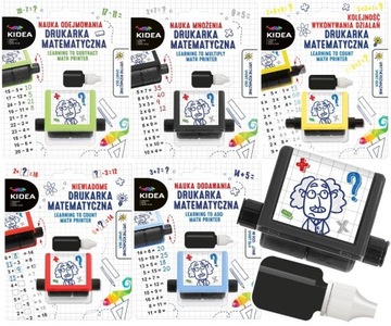 5 x DRUKARKA MATEMATYCZNA ZESTAW EDUKACYJNY KIDEA (DRUKARKAZEST)