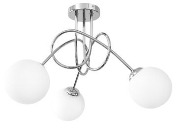 LAMPA SUFITOWA PLAFON ŻYRANDOL CHROM KULE LOFT LED