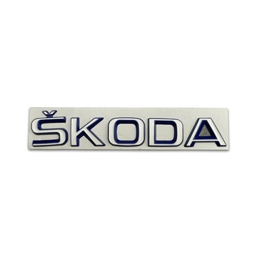 NÁLEPKA KOV DO VOZIDLA SKODA RAPID SPACEBACK OCTAVIA 19.8X3.8CM