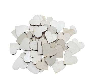 Drewniane SERCE Sklejka 2cm 50szt decoupage SCRAPKI