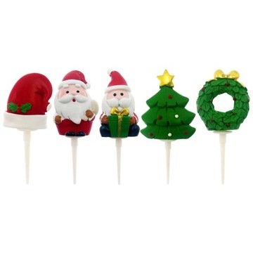 Ga-Christmas Cupcake Topper Santa Claus Ornaments