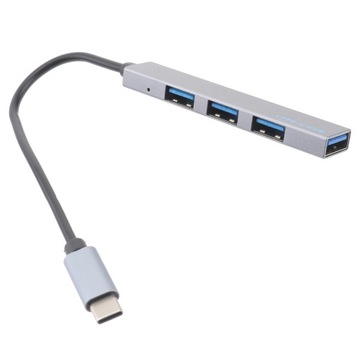 HUB USB ALLOY 4-PORTOWY OTG TELEFON DATA DOCK USB 3.1 TYPE-C DO USB 2.0 DATA USB