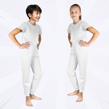 СПОРТИВНЫЕ БРЮКИ THIN 140 СПОРТИВНЫЕ БЕЛЫЕ СВОБОДНЫЕ ДЕТСКИЕ СПОРТИВНЫЕ БРЮКИ ДЛЯ ДЕТЕЙ