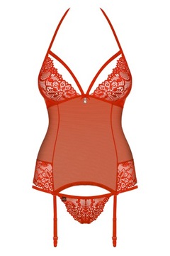 Корсет и стринги Obsessive 838-COR-3 Красный,...