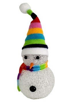 OŚWIETLENIE ŚWIĄTECZNE BAŁWANEK LED czapka kolorow