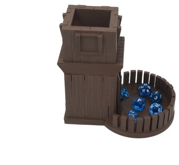 Первая деревенская башня для игры в кости - Dice Tower Коричневый шоколад