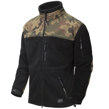 Polar Bluza polarowa rozpinana Helikon Infantry Black/PL Woodland wz.93 S