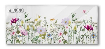 Panel szklany hartowany 120X50 ŁĄKA do kuchni