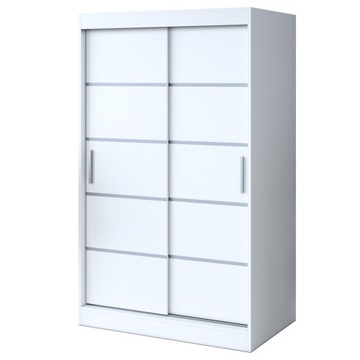 Szafa Przesuwna 120 cm Biała Garderoba Listwy