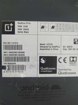 Смартфон OnePlus 9 Pro 12 ГБ/256 ГБ, черный