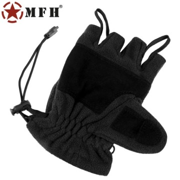 MFH СКЛАДНЫЕ ФЛИСОВЫЕ ПЕРЧАТКИ В ВОЕННОМ ПОЛОЖЕНИИ, ЧЕРНЫЕ