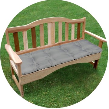 Poduszka na ogrodową ławkę huśtawkę 100x50 szara