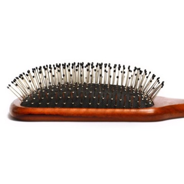 ПЛОСКАЯ деревянная щетка для распутывания волос с шариками Paddle Brush.