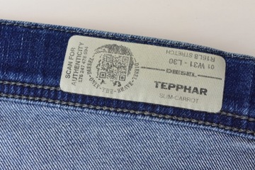 ДИЗЕЛЬ ДЖИНСЫ МУЖСКИЕ БРЮКИ Tepphar slim carrot W31 L30
