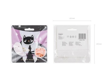 Заколки для волос с изображением тыквы и котенка-призрака на Хэллоуин