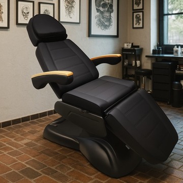 FOTEL KOSMETYCZNY ELEKTRYCZNY PEDICURE LUX 3 SILNIKI SPA PILOT CZARNY