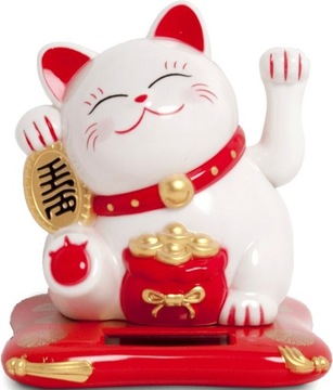 Figurka Solarna Japoński Kot Szczęścia Maneki Neko
