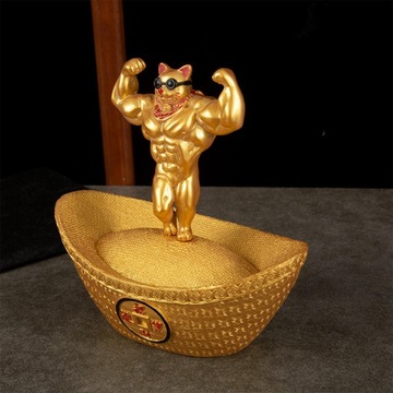 Kirin Arm Lucky Cat Statua Feng Shui Animal