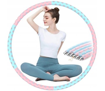 Hula hop składane 6 części fitness podróż 88cm