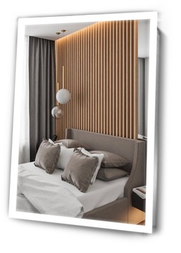 LUSTRO 80x120 ŁAZIENKOWE LED PODŚWIETLANE WZORY