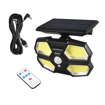 LAMPA SOLARNA 180 LED COB CZUJNIK RUCHU ZMIERZCHU