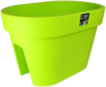 LOFLY RAILING Балконный цветочный горшок Светло-зеленый для балюстрады Коробка 40 см