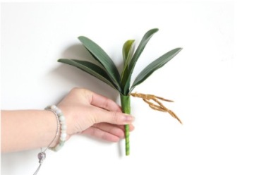 ОРХИДЕЯ ЛИСТЬЯ ОРХИДЕИ РЕЗИНОВЫЕ КАК ЖИВАЯ ОРХИДЕЯ ORCHID REAL TOUCH 38см