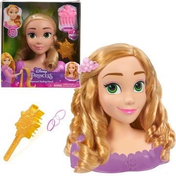 LALKA GŁOWA DO CZESANIA I STYLIZACJI ROSZPUNKA DISNEY ZAPLĄTANI 20 CM + AKC