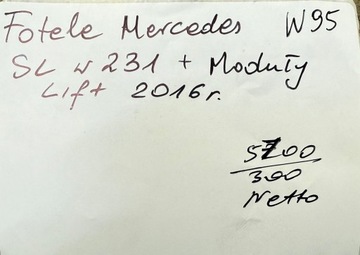 SEDADLA BOKY DVEŘE MERCEDES SL R231 W231 + MODUL FACELIFT 2016 R. 1
