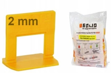 Klipsy 2mm SOLID do poziomowania płytek 440 szt