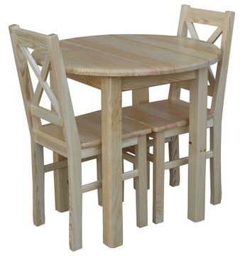 КУХОННЫЙ СТОЛ КРУГЛЫЙ 80, ДЕРЕВЯННЫЙ, СОСНА