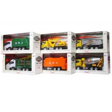 YB Auto Śmieciarka Metalowa model 3D kolory