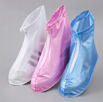 OCHRANIACZE PRZECIWDESZCZOWE NA BUTY XL RÓŻOWE